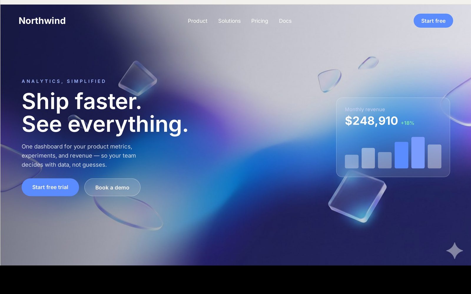 Northwind — SaaS landing concept