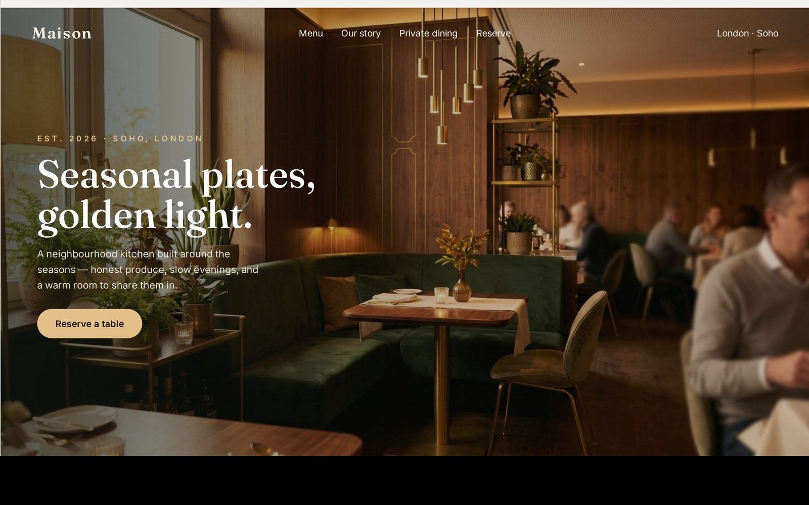 Maison — brand site concept